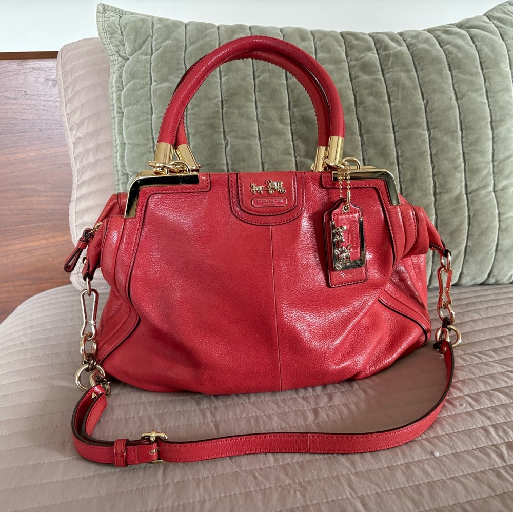 Coach Red Leather Satchel